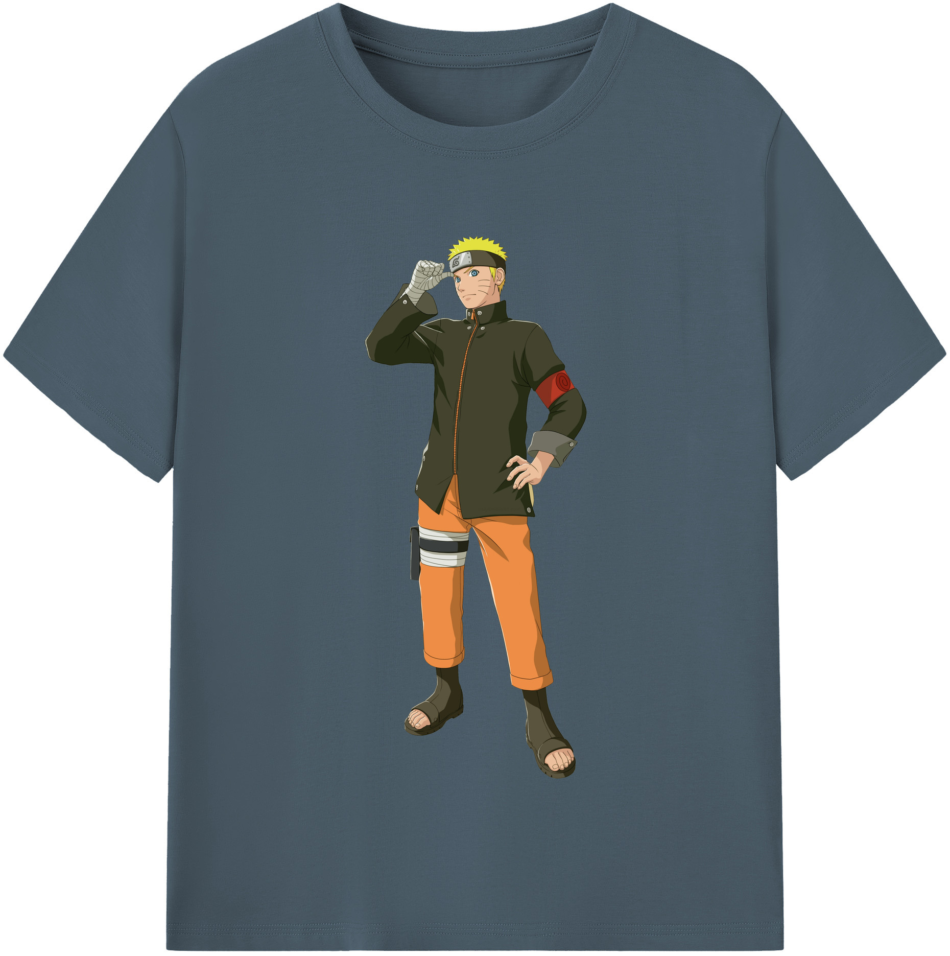 （画像用） NARUTO -ナルト- うずまき ナルト Uzumaki Naruto 綿100％半袖Tシャツ（フロントプリント）